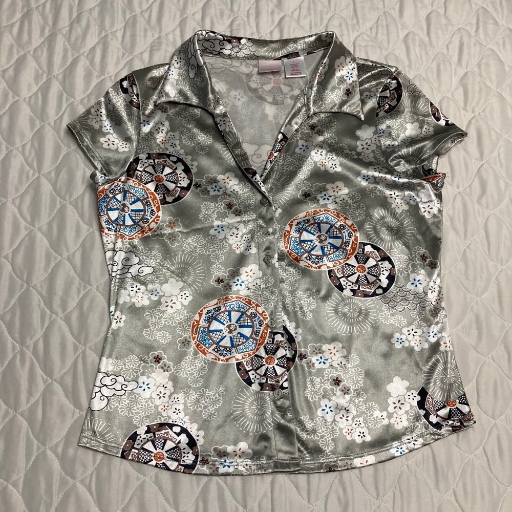 NWOT * Green Silky Top